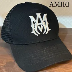 アミリ  AMIRI　 MAロゴ 　メッシュ トラッカーキャップ 　ブラック