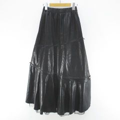 ルネ Rene 25年製 ワンピース ミモレ ロング 半袖 ツイード パール