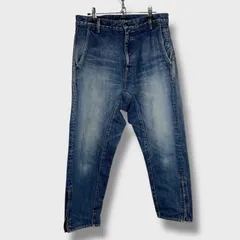 JOHNBULL☆ジョンブル☆サルエルデニムパンツ☆M☆色落ち加工☆裾サイドジップ☆L25M