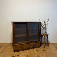 【あらぴー様】キャビネット　飾り棚　扉　レトロ　昭和　たのメル便 アンティーク 昭和レトロ 飾り棚 食器棚 キャビネット アーチ窓 ガラス