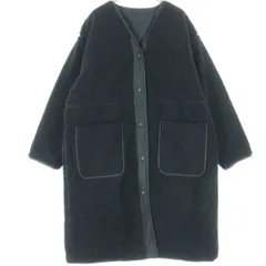 niko and... ニコアンド リバーシブル 長袖 リバーシブル キルティング ボアコート M ブラック レディース 古着