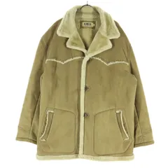 美品 KANSAI JEANS カンサイジーンズ 長袖 フェイク ムートンジャケット 3L ベージュ ランチジャケット レディース 古着