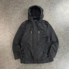 BURBERRY BLACK LABEL Mountain Parka バーバリー ブラックレーベル マウンテンパーカー フーディー 中綿 ジャケット 比翼ジップ 内側チェック柄 ブラック 黒メンズ L D1F04-103-09