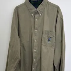 POLO Ralph Laurenポロベア カーキ 長袖シャツ　XLサイズ