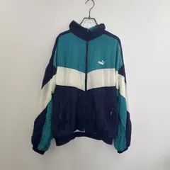 PUMA ナイロンジャケット ターコイズ/ネイビー