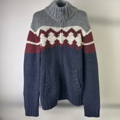 Quiksilver カウチンニット ジップ カーディガン ネイビーのサムネイル