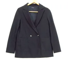 ロートレアモン テーラードジャケット アウター ダブルブレスト 日本製 レディース 38サイズ ブラック LAUTREAMONT 【中古】