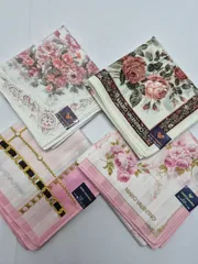 【新品】MARIO VALENTINO レディースハンカチ 4枚セット お買い得品