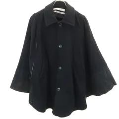 KAMISHIMA CHINAMI YELLOW カミシマチナミ イエロー ウール ポンチョ 40 ブラック レディース 古着