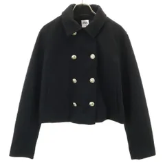 ZARA ザラ ウールライク ダブルブレスト ジャケット M ブラック クロップド メンズ 古着