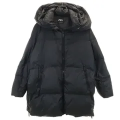 ZARA ザラ ダウンコート M ブラック レディース 古着