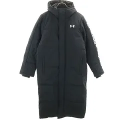 美品 UNDER ARMOUR アンダーアーマー ベンチコート S ブラック 中綿 メンズ 古着