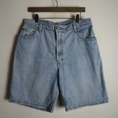 正規 90s USA製 Levi's 550 デニム ショーツ ジーンズ ショート パンツ ジップフライ 刻印532 36550-0291 ビンテージ 青 ブルー 1221P★2
