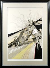 多賀 新「タイトル不明」銅版画・限定サイン入 江戸川乱歩文庫のカバー