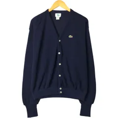 古着 80~90年代 ラコステ LACOSTE IZOD アクリルニットカーディガン USA製 メンズL相当 ヴィンテージ/eaa604625