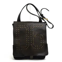 極美品✨DOLCE & GABBANA ショルダーバッグ レザー ダークブラウン 本牛革斜め掛けレザーショルダーバッグ hana ダークブラウン | アジア