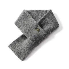 [ASIAN CLOSET] グレー マフラー メンズ レディース ワンタッチ 無地 軽い 差し込み 通勤 通学 楽々フェイクモヘア エレガント 紳士 nb-dwj47