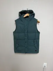 THE NORTH FACE ザノースフェイス フード グースダウン ダウン ベスト グリーン サイズ 95