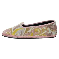 美品】EMILIO PUCCI ピンク サンバースト装飾 フラットシューズ 【公式