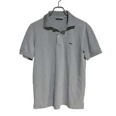 B067 LACOSTE ラコステ スポーツ ポロ シャツ ゴルフ ウェア グレー ロゴ シンプル カジュアル メンズ 4