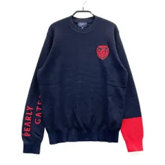 サイズ：4 PEARLY GATES パーリーゲイツ 2022年 ニットセーター バイカラー メゾンロゴ  ネイビー系 [240101587129] ゴルフウェア メンズ ストスト