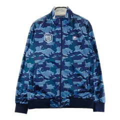 サイズ：LL FILA GOLF フィラゴルフ  裏起毛ジップジャケット カモフラ柄 ネイビー系 [240101596269] ゴルフウェア メンズ ストスト
