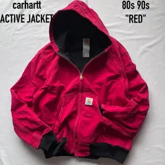 carhartt カーハート　アクティブジャケット　ダックジャケット　赤　80s  90s Lサイズ