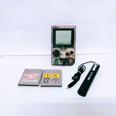 ゲームボーイ ポケット スケルトン パープル & ソフト2本 バッテリーパック おまけつき　GAMEBOY POCKET