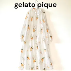 タグ付き 未使用品 gelato pique ジェラートピケ キンモクセイモチーフドレス ワンピース ホワイト