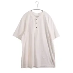 【中古A】L.L.Bean エルエルビーン XL メンズ Henry Neck S/S T-Shirt 半袖Tシャツ ヘンリーネック 白 中古A 古着