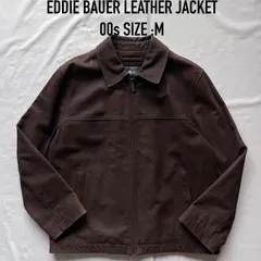 Eddie Baue レザージャケット　トラッカージャケット シングルライダース 中古・古着通販】Eddie Bauer (エディーバウアー) [OLD]シングル