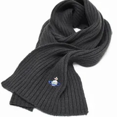 Vivienne Westwood MAN ヴィヴィアンウエストウッド マン マフラー オーブ 刺繍 メンズ グレー ヴィヴイアン 冬