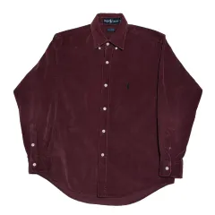 M ポロラルフローレン バーガンディ コーデュロイ シャツ