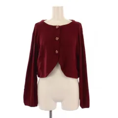 ホコモモラ JOCOMOMOLA ニット カーディガン 長袖 ウール 40 赤 /BM