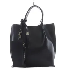 ジャンニキャリーニ GUM gianni chiarini トートバッグ ハンドバッグ レザー ポーチ付き ブラック /YO27