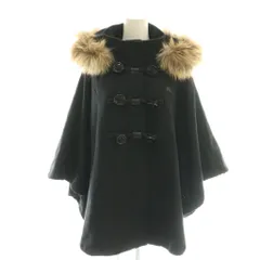 バーバリーブルーレーベル BURBERRY BLUE LABEL ダッフル ポンチョ ジャケット 38 ブラック /DF ■OSのサムネイル