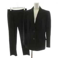 バーバリー ロンドン BURBERRY LONDON スーツ セットアップ テーラードジャケット シングル パンツ スラックス ウール 42 38 黒 ブラック FJ035-669-09 FQ032-669-09 /AN59