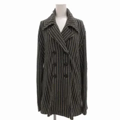 ナイスクラップ NICE CLAUP ジャケット ニット ストライプ グレー /UO ■GY39のサムネイル