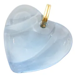 バカラ Baccarat ペンダントトップ ハートモチーフ クリア 青 ブルー /GV