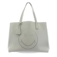 アニヤハインドマーチ ANYA HINDMARCH Ebury Shopper Wink Smily トートバッグ レザー スマイリー チャーム グレー /KUのサムネイル