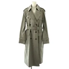 アクアスキュータム AQUASCUTUM ウール素材トレンチコート ロング ベルト付き M グレー /DF ■OS