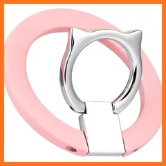 【新品】 MagSafe対応 マグネット式 スマホリング EI Sonador バンカーリング スマホスタンド機能 超強力 角度調節可能 簡単着脱 薄型 iPhoneシリーズ専用 アンドロイド全機種対応(ピンク) 1