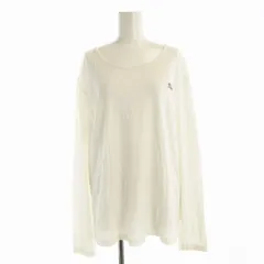 バーバリーブラックレーベル BURBERRY BLACK LABEL カットソー Tシャツ 長袖 ロゴ刺繍 3 白 ホワイト D1P12-301-09 /EE