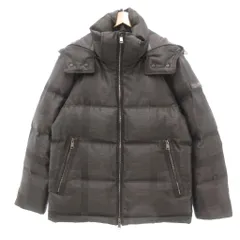 ブラックレーベルクレストブリッジ BLACK LABEL CRESTBRIDGE ダウンジャケット チェック フード付き M グレー /UO