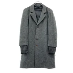 DIESEL BLACK GOLD ディーゼル ブラックゴールド レザーレイヤード3Bチェスターコート  グレー 44