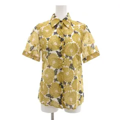 フェンディ FENDI シアーシャツ 半袖 40 ホワイト ライトブラウン 花柄 /UOのサムネイル