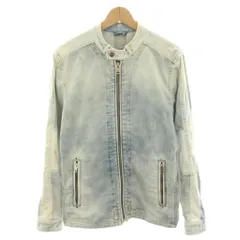 ディーゼル DIESEL ジャンブラ JAMBRA デニムジャケット ジージャン Gジャン ライダース アウター ダメージ加工 M 水色 ライトブルー /YT