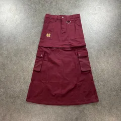 新品 未使用 atsuko Demon Slayer Convertible Cargo Skirt 鬼滅の刃 カーゴスカート 2way コンバーチブル ロゴ刺繍 タグ付き バーガンディ レディース
