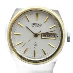 セイコー SEIKO 腕時計 ウォッチ クォーツ デイデイト カレンダー付き 白文字盤 シルバーカラー ゴールドカラー 銀色 金色 2623-0110 ■GY18 /MQ