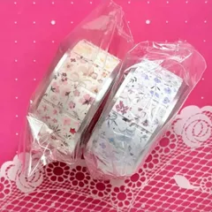 ラベラーシール 暖调小花 冷调小花 500枚 2点セット 花